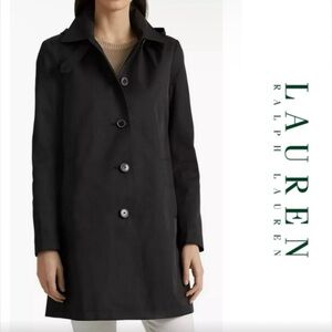 Lauren Ralph Lauren Black Trench Rain Coat